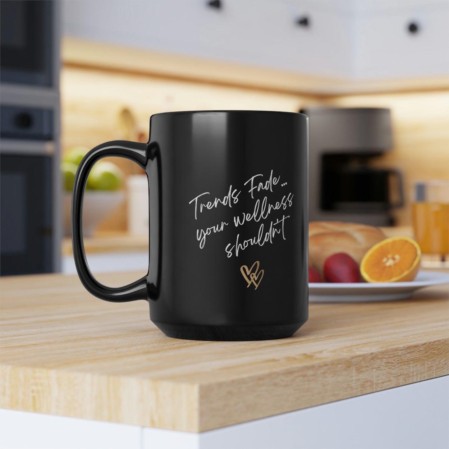 "Trends Fade" Black Mug, 15oz