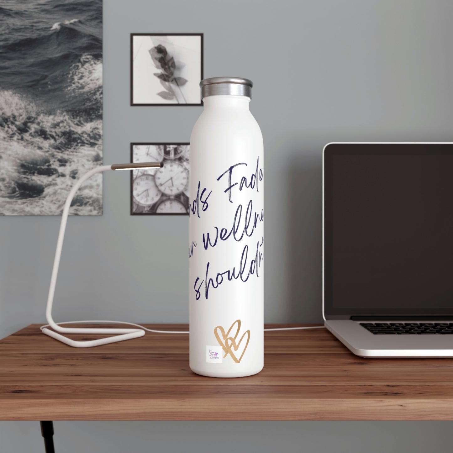 "Trends Fade" Slim Water Bottle