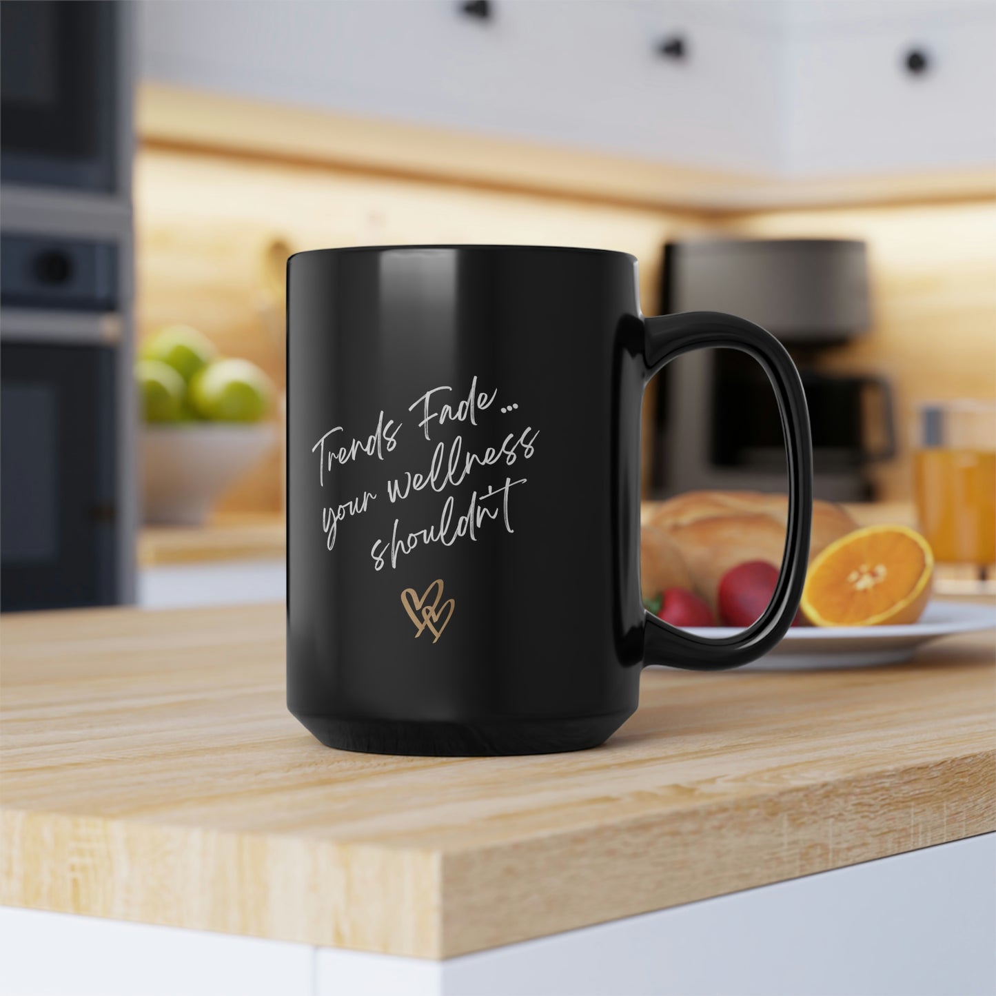 "Trends Fade" Black Mug, 15oz